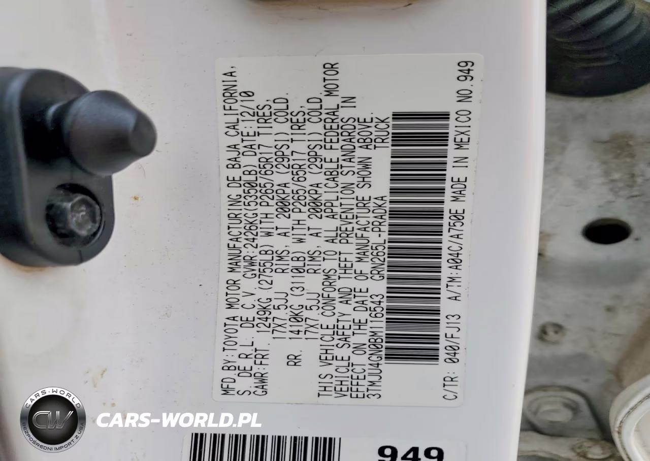 2011 Toyota Tacoma Double Cab Prerunner VIN:3TMJU4GN0BM116543 - 12