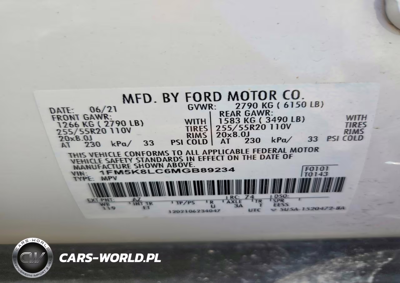 2021 Ford Explorer King Ranch VIN:1FM5K8LC6MGB89234 - 14