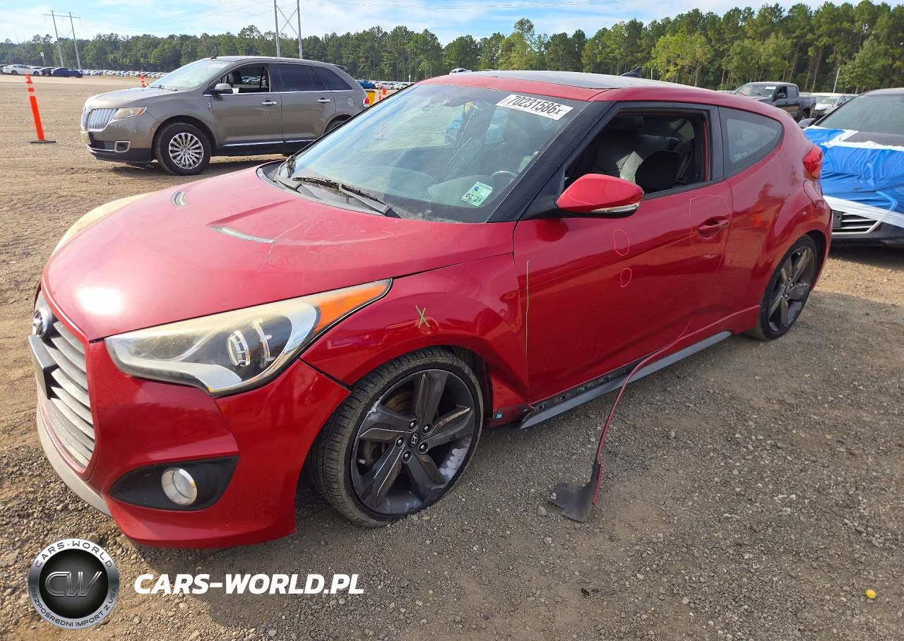 2015 Hyundai Veloster Turbo VIN:KMHTC6AE2FU240410 - 1