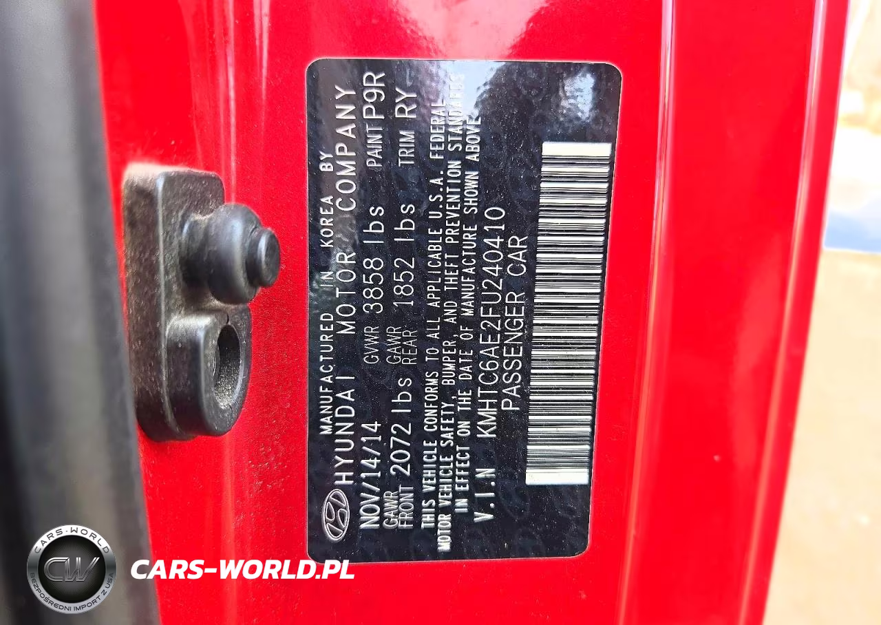 2015 Hyundai Veloster Turbo VIN:KMHTC6AE2FU240410 - 12