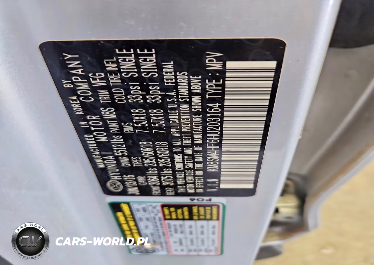2017 Hyundai Santa Fe Se VIN:KM8SM4HF6HU203164 - 13