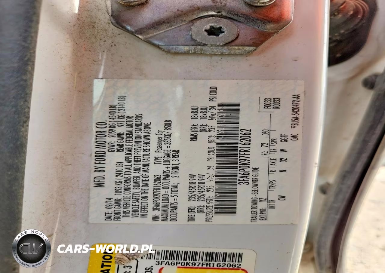 2015 Ford Fusion Titanium VIN:3FA6P0K97FR162062 - 12