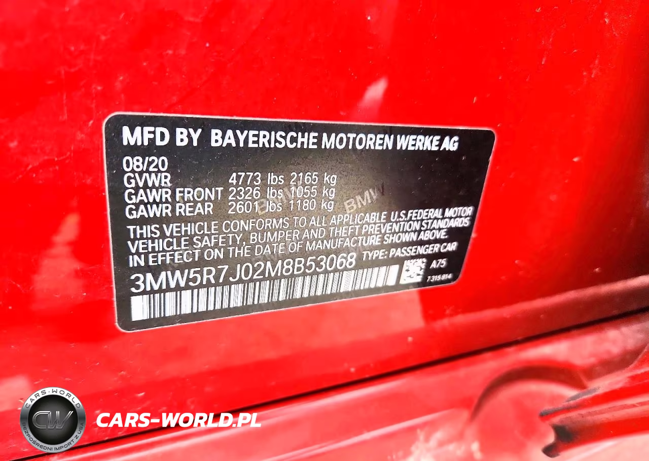 2021 BMW 330Xi VIN:3MW5R7J02M8B53068 - 12