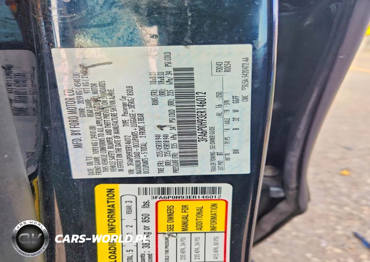 2014 Ford Fusion Se VIN:3FA6P0H93ER146012 - 12