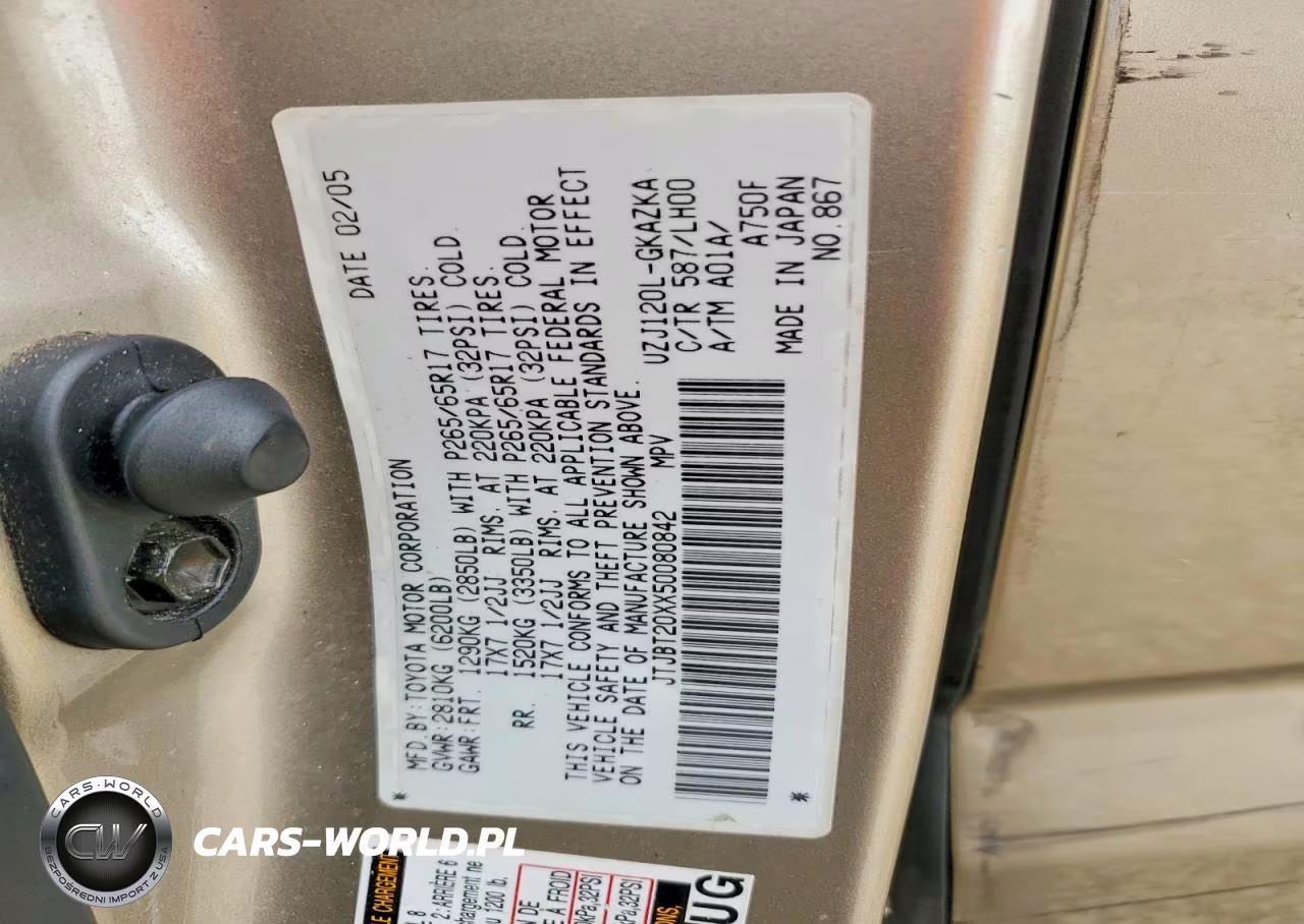 2005 Lexus Gx 470 VIN:JTJBT20XX50080842 - 13