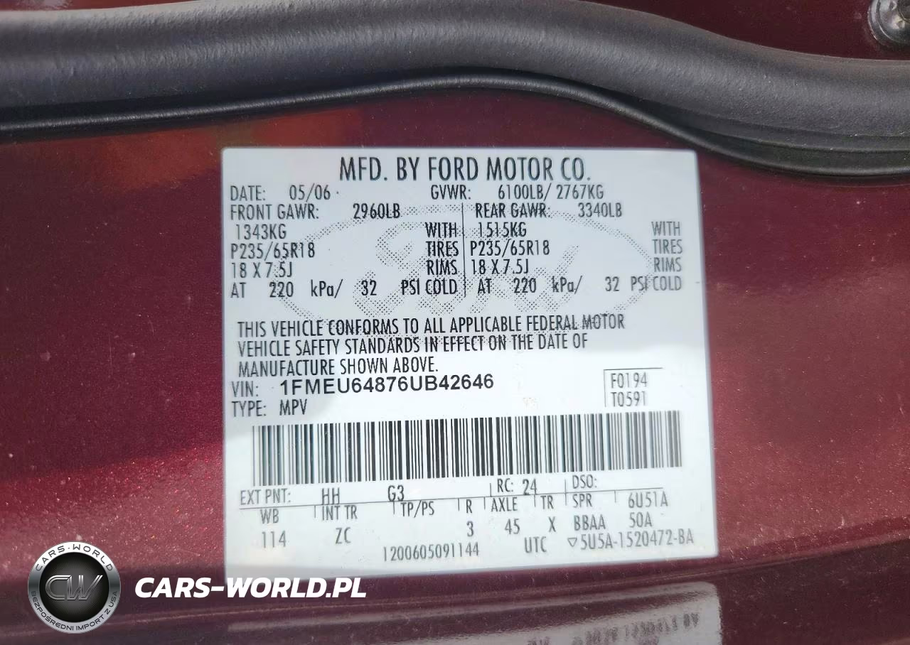 2006 Ford Explorer Eddie Bauer VIN:1FMEU64876UB42646 - 13