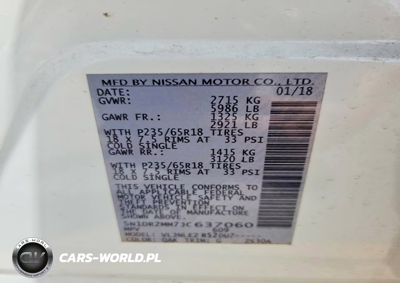 2018 Nissan Pathfinder Sv VIN:5N1DR2MM7JC637060 - 13
