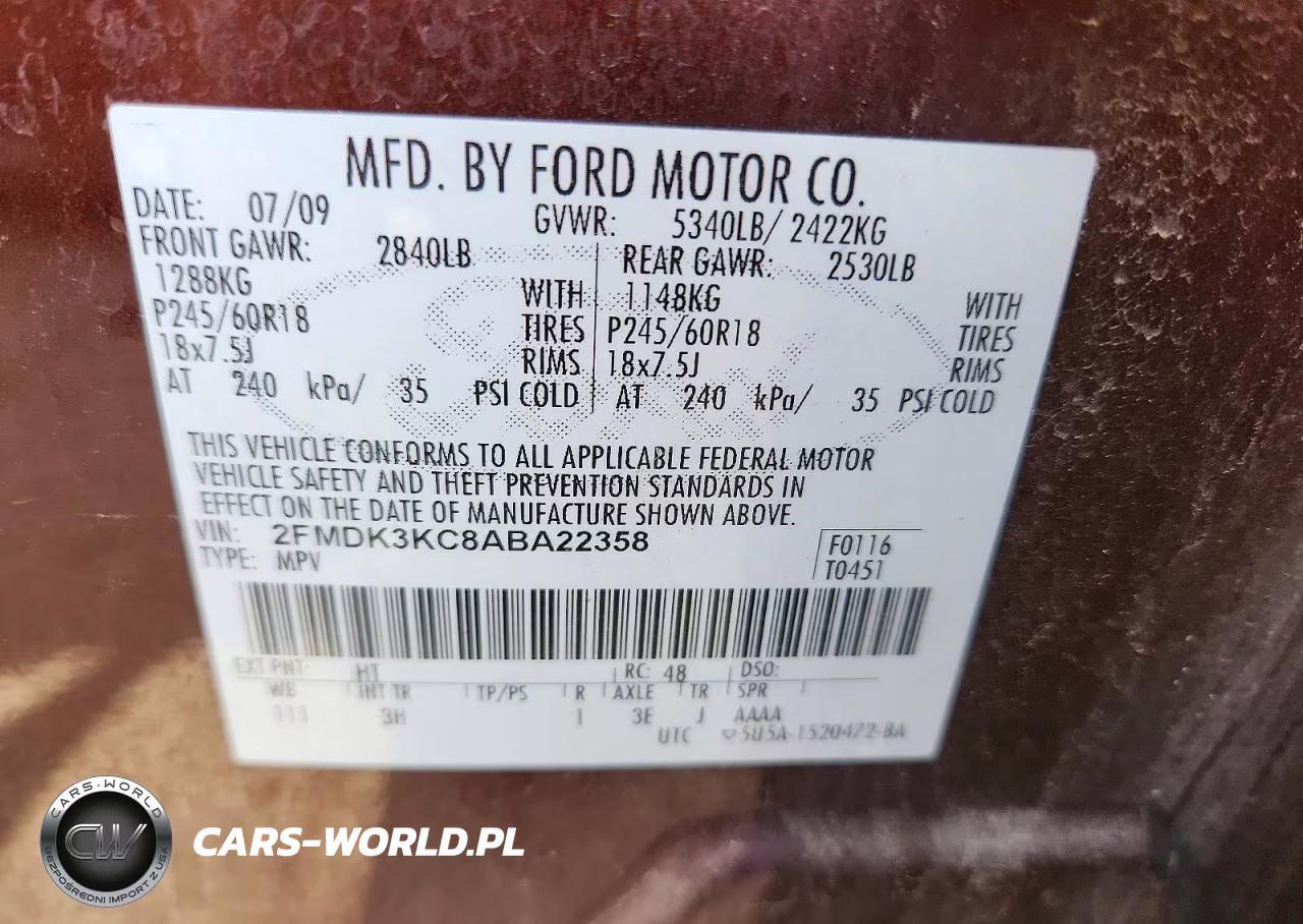 2010 Ford Edge Limited VIN:2FMDK3KC8ABA22358 - 13