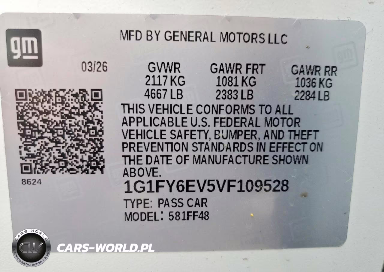 2027 Chevrolet Bolt Lt VIN:1G1FY6EV5VF109528 - 12