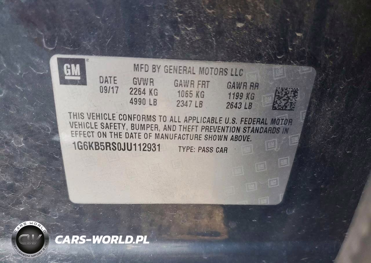 2018 Cadillac Ct6 VIN:1G6KB5RS0JU112931 - 12