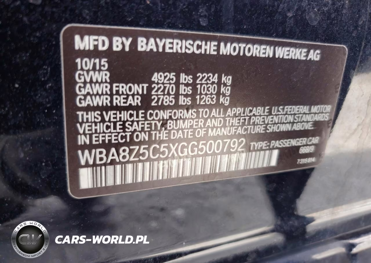 2016 BMW 328 Xigt Sulev VIN:WBA8Z5C5XGG500792 - 12