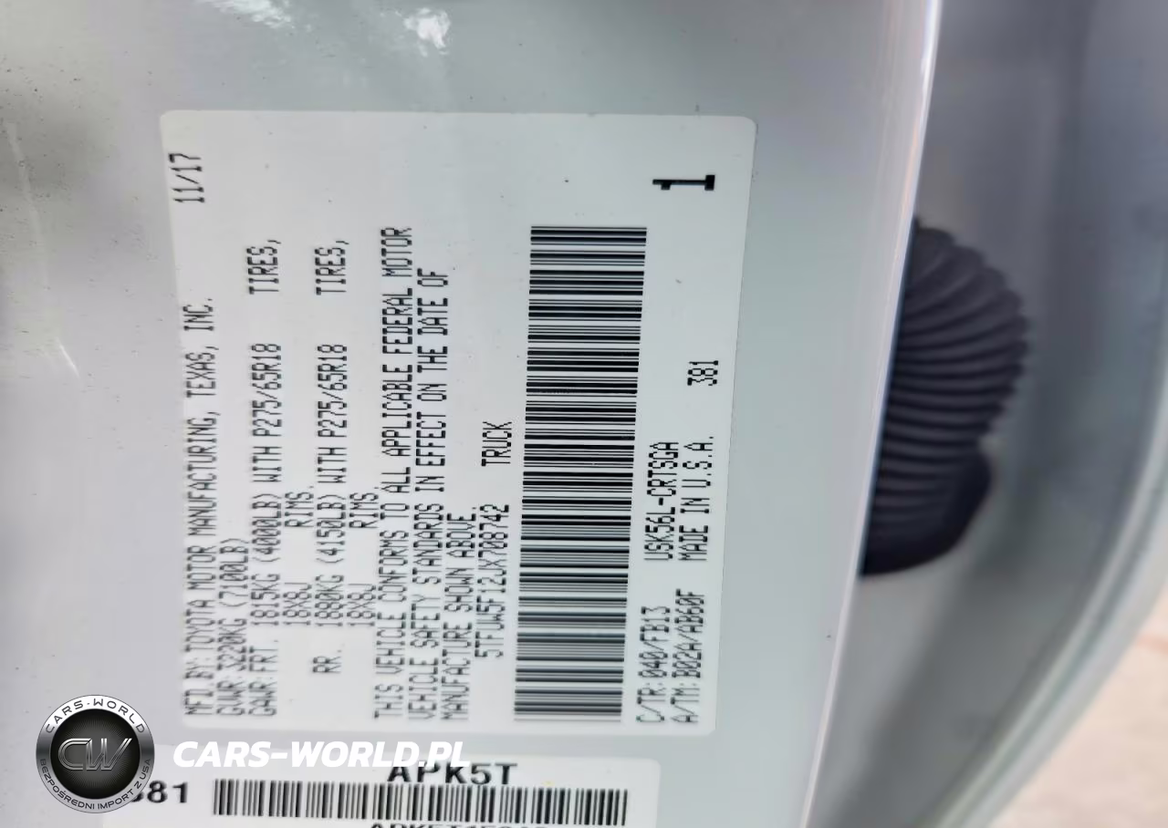 2018 Toyota Tundra Sr5 VIN:5TFUW5F12JX708742 - 12