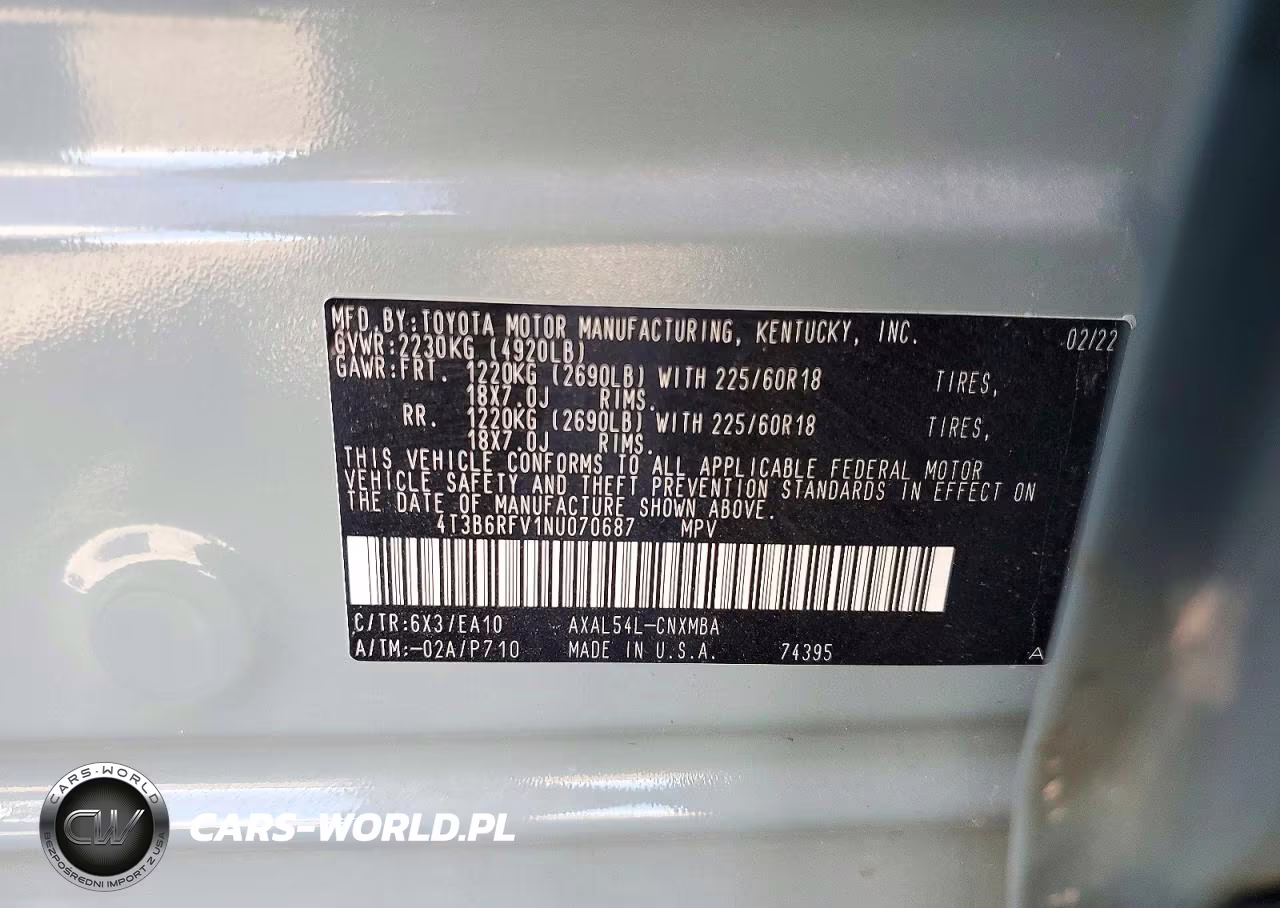 2022 Toyota Rav4 Xle Premium VIN:4T3B6RFV1NU070687 - 13