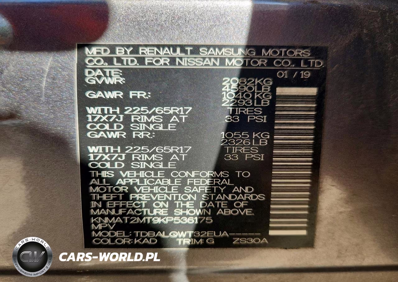 2019 Nissan Rogue Sv VIN:KNMAT2MT9KP536175 - 14