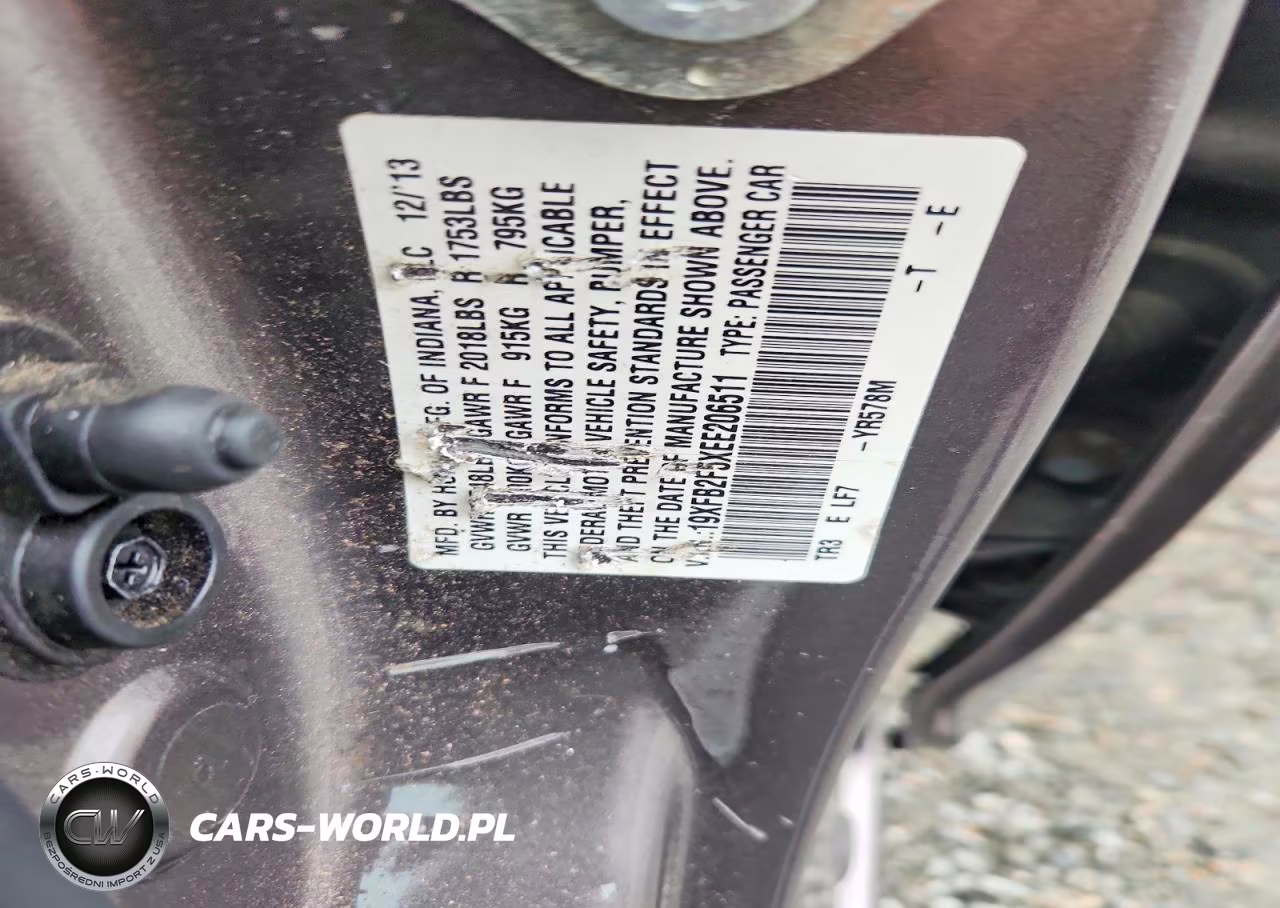 2014 Honda Civic Lx VIN:19XFB2F5XEE206511 - 12