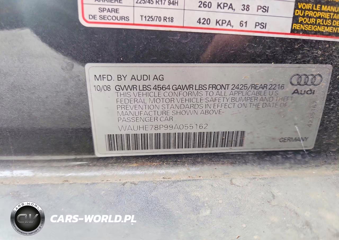 2009 Audi A3 2.0T VIN:WAUHE78P99A055162 - 12