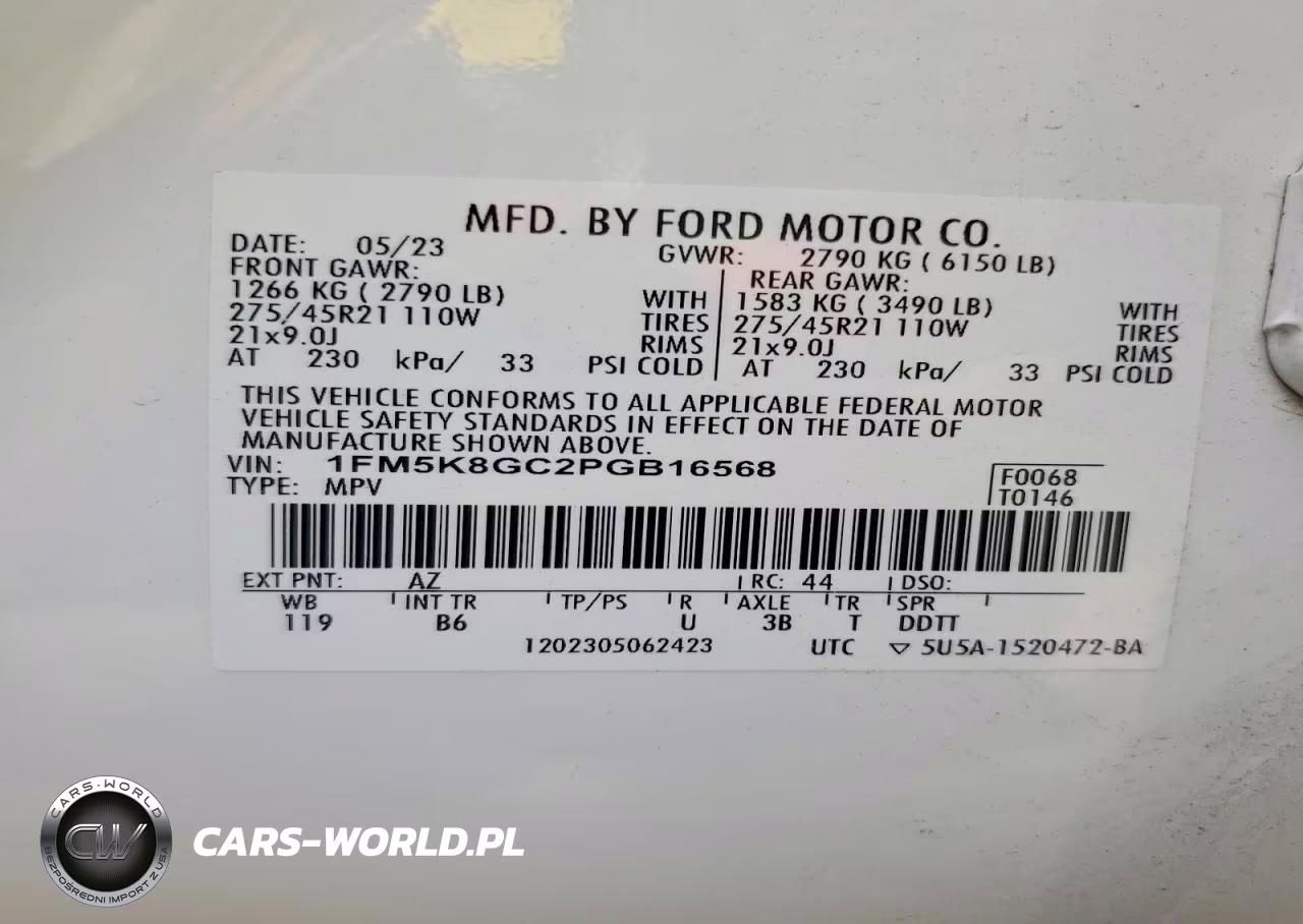 2023 Ford Explorer St VIN:1FM5K8GC2PGB16568 - 14