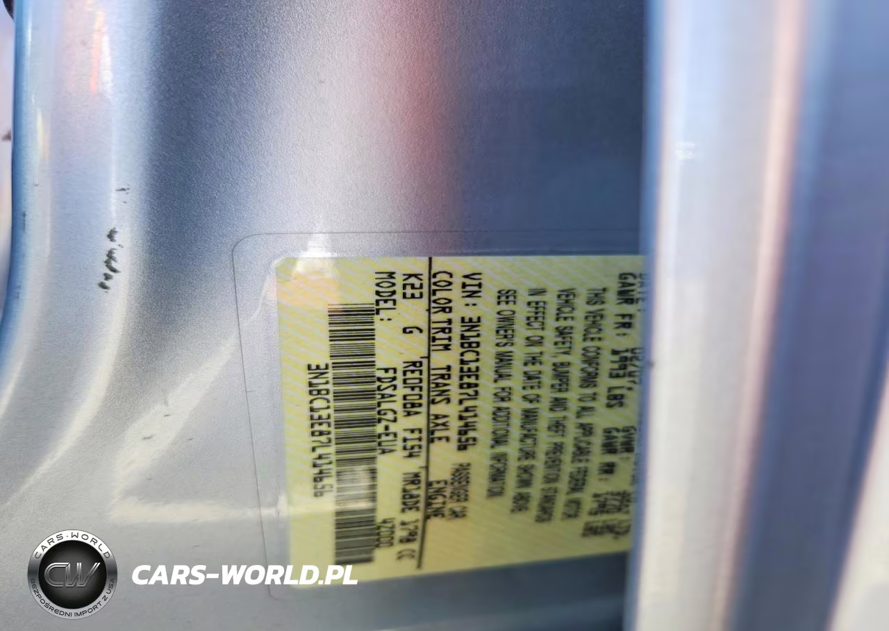 2007 Nissan Versa 1.8 S VIN:3N1BC13E87L414656 - 12