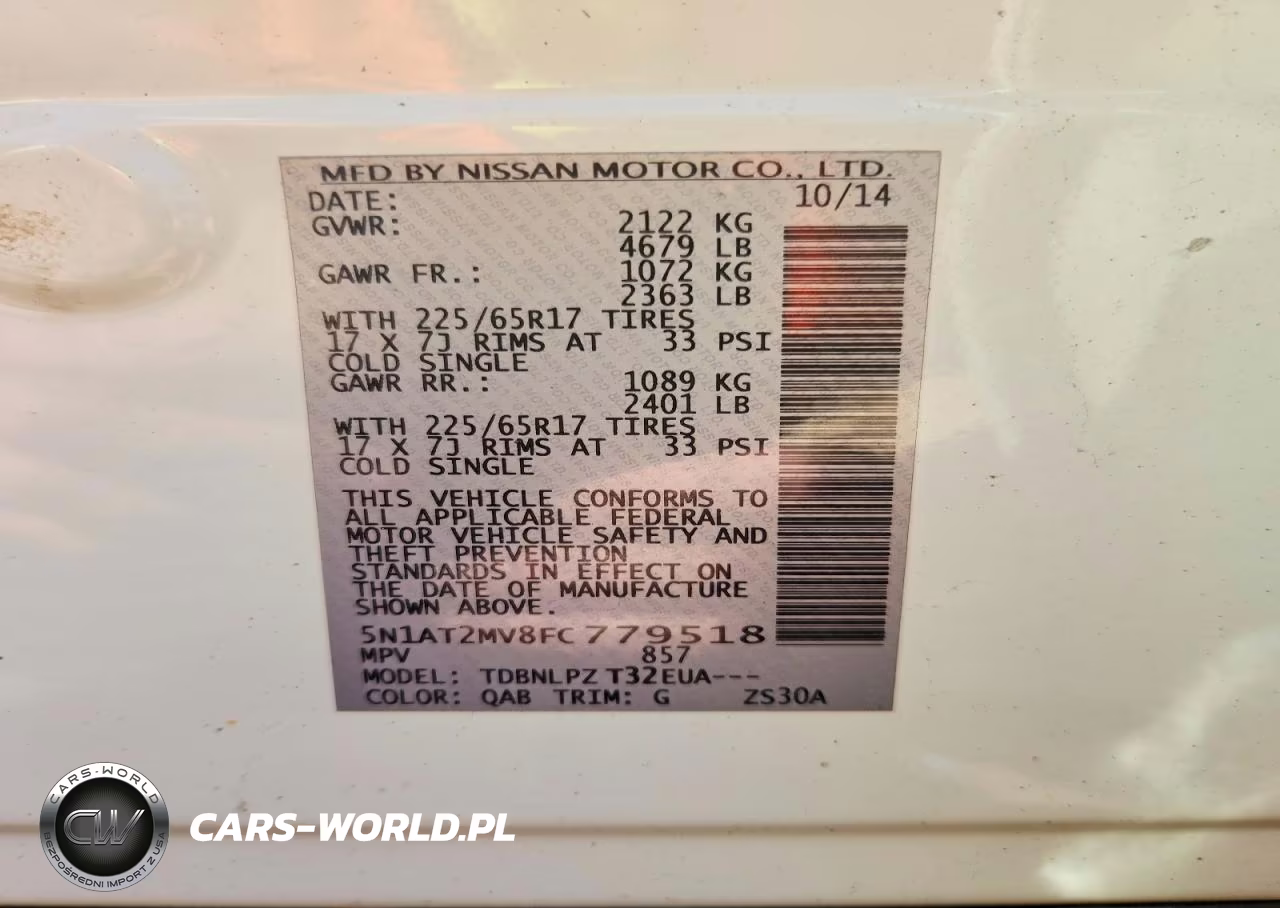 2015 Nissan Rogue S VIN:5N1AT2MV8FC779518 - 13