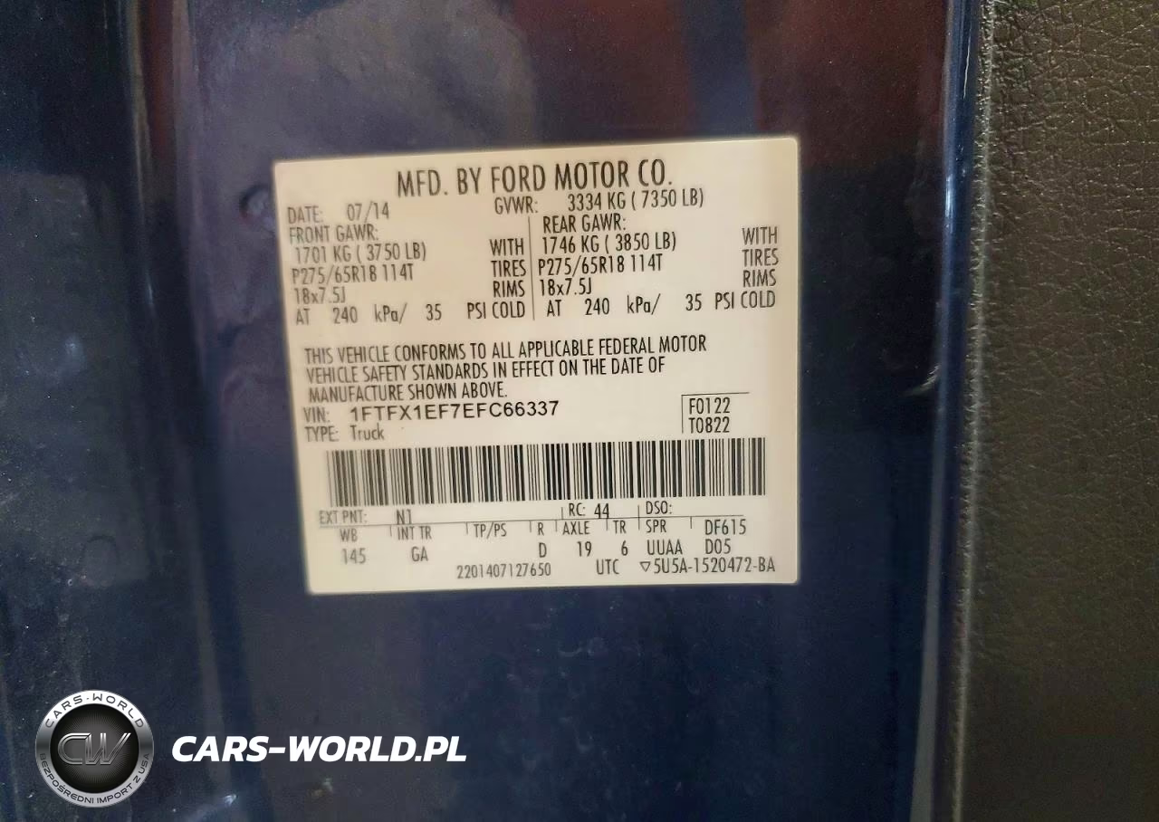 2014 Ford F150 Super Cab VIN:1FTFX1EF7EFC66337 - 12