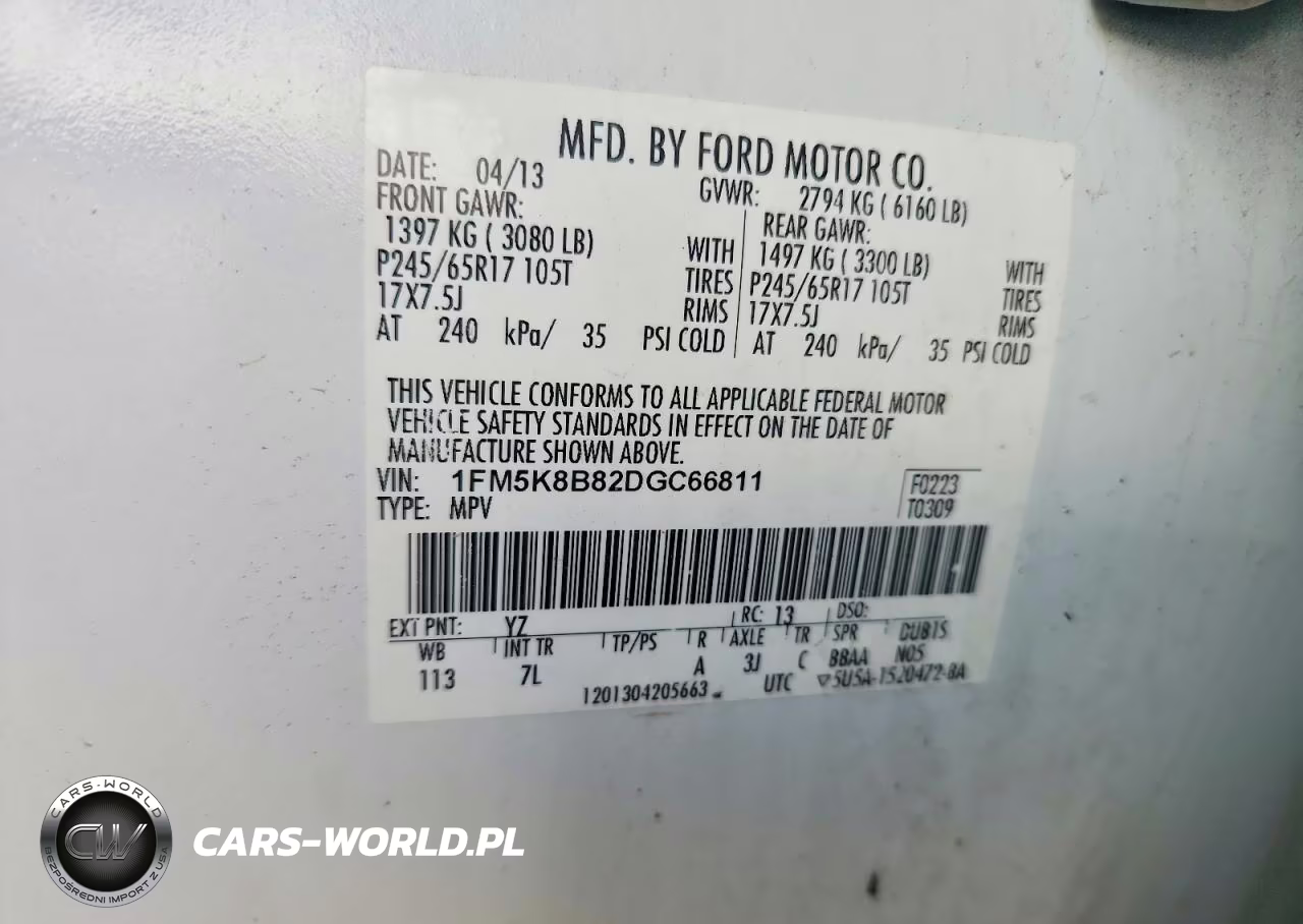 2013 Ford Explorer VIN:1FM5K8B82DGC66811 - 13