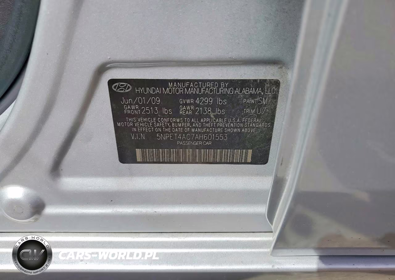 2010 Hyundai Sonata Gls VIN:5NPET4AC7AH601553 - 13