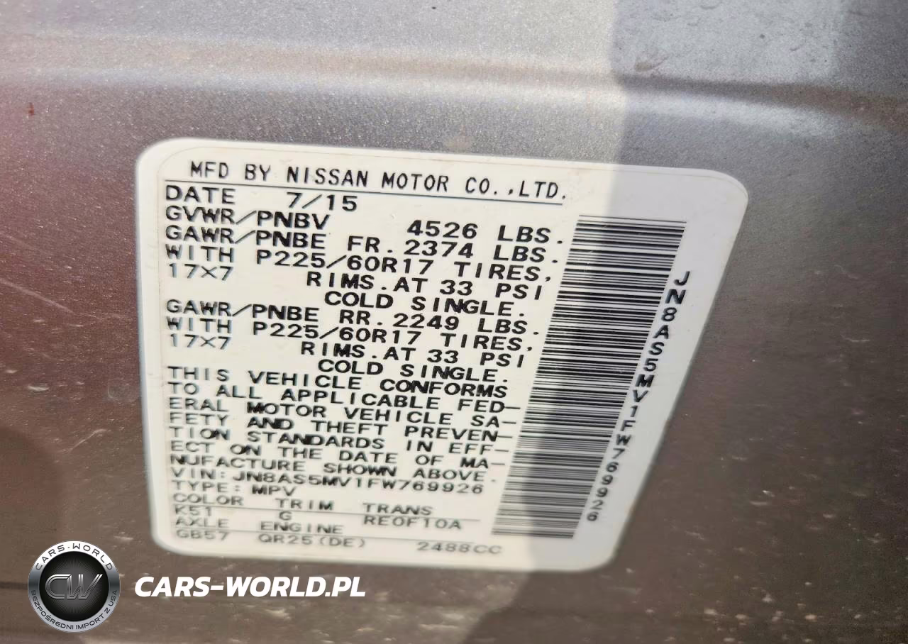 2015 Nissan Rogue Select S VIN:JN8AS5MV1FW769926 - 13