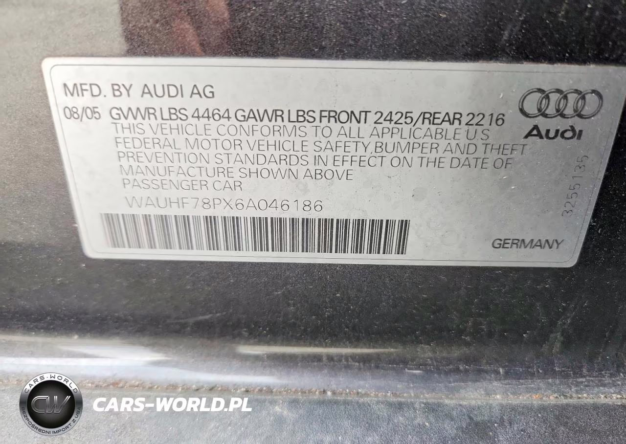 2006 Audi A3 2 VIN:WAUHF78PX6A046186 - 12