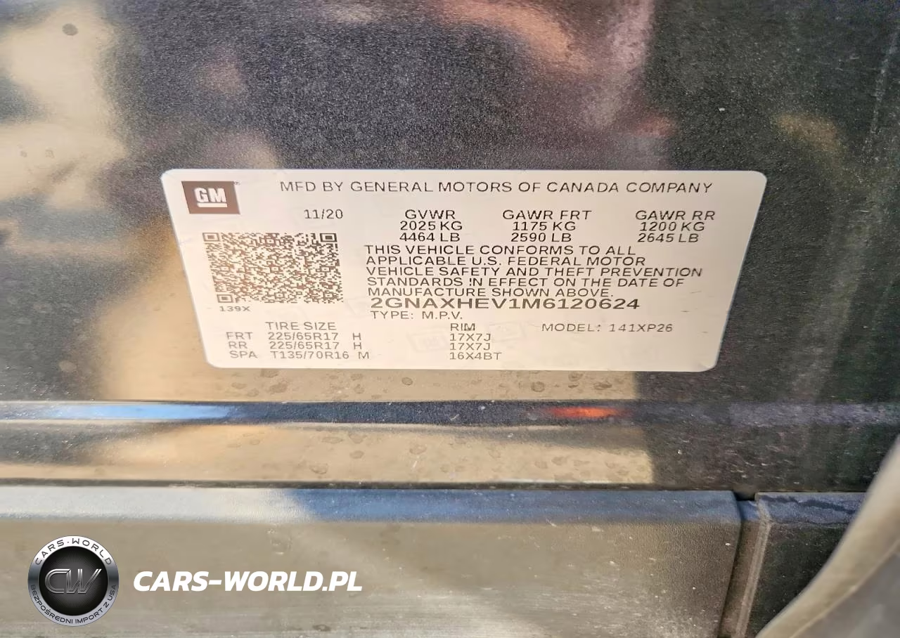 2021 Chevrolet Equinox Ls VIN:2GNAXHEV1M6120624 - 13