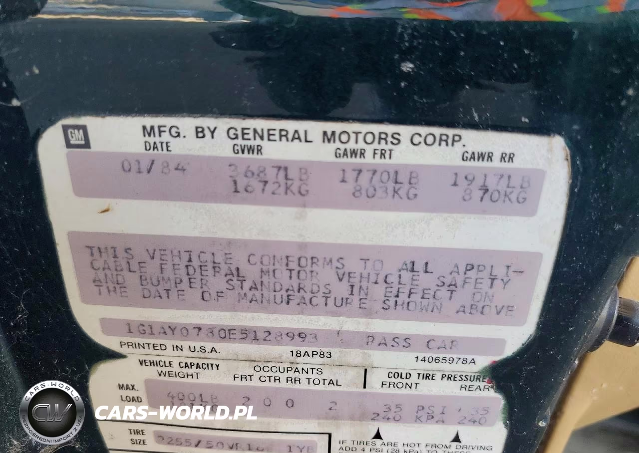 1984 Chevrolet Corvette VIN:1G1AY0780E5128993 - 12