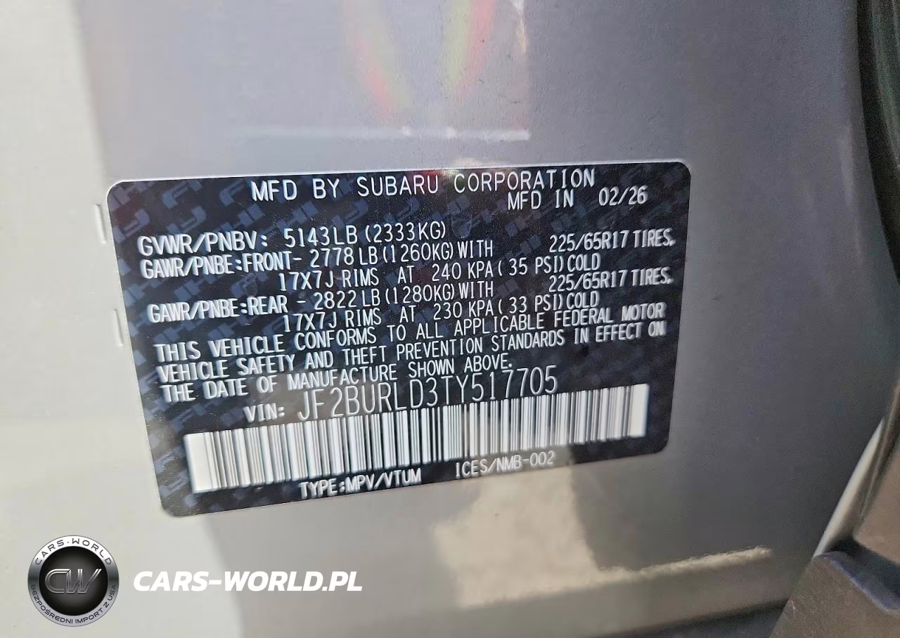 2026 Subaru Outback Wilderness VIN:JF2BURLD3TY517705 - 13