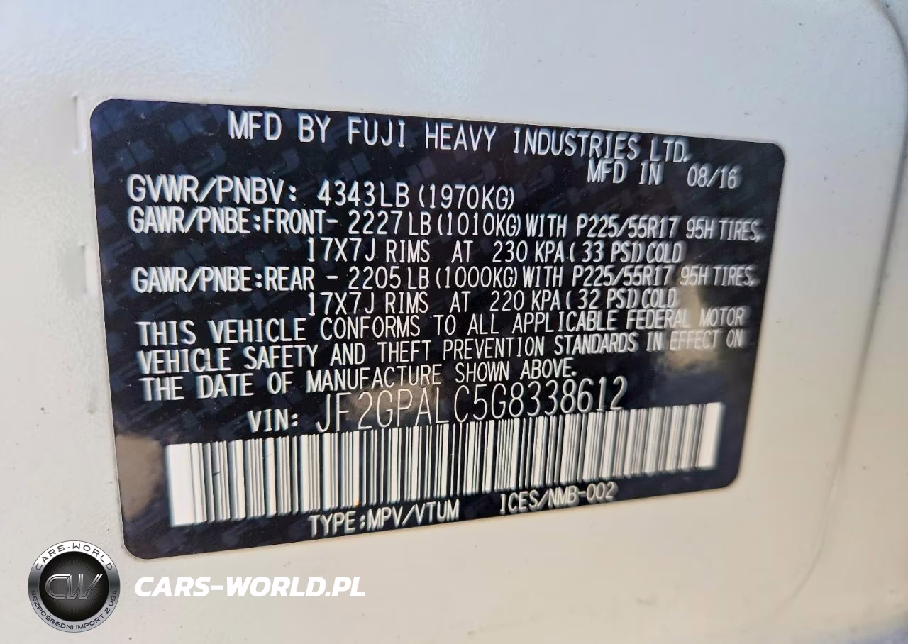 2016 Subaru Crosstrek Limited VIN:JF2GPALC5G8338612 - 12