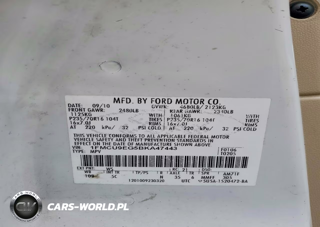 2011 Ford Escape Limited VIN:1FMCU9EG5BKA47443 - 13