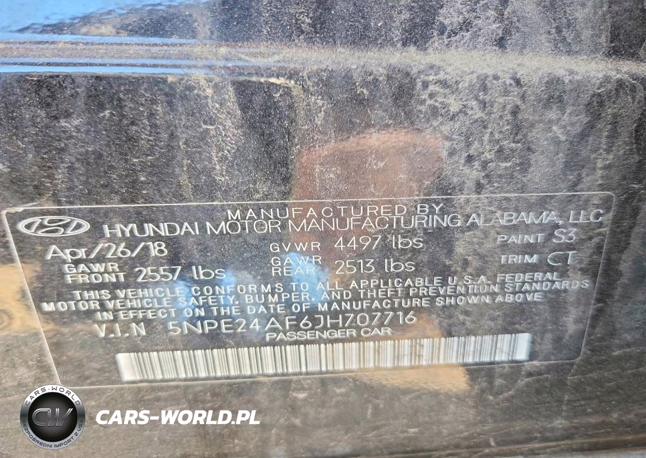 2018 Hyundai Sonata Se VIN:5NPE24AF6JH707716 - 12