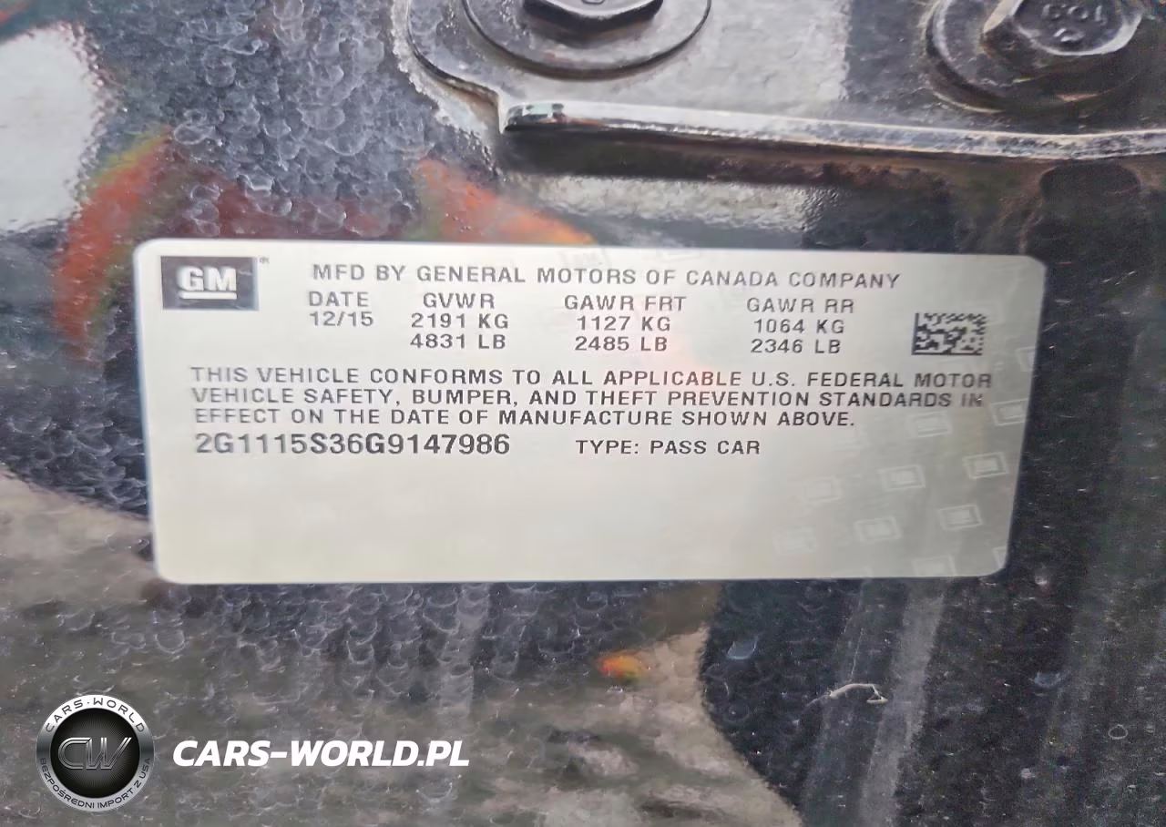 2016 Chevrolet Impala Lt VIN:2G1115S36G9147986 - 12
