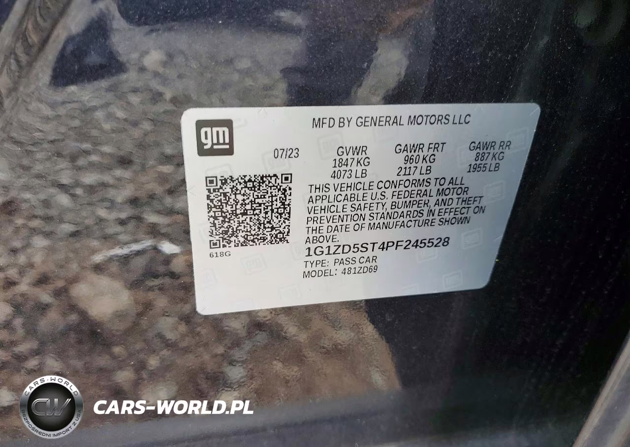 2023 Chevrolet Malibu Lt VIN:1G1ZD5ST4PF245528 - 12