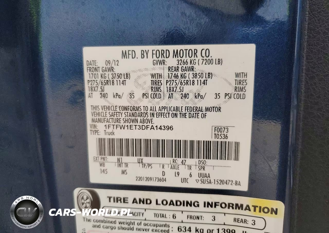 2013 Ford F150 Supercrew VIN:1FTFW1ET3DFA14396 - 13