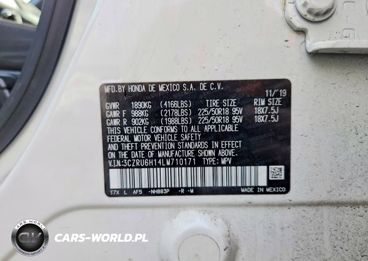 2020 Honda Hr-V Sport VIN:3CZRU6H14LM710171 - 13