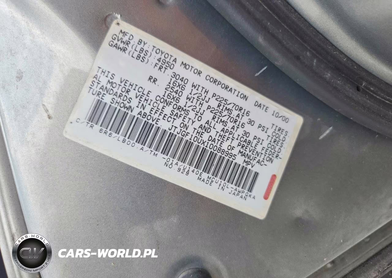 2001 Lexus Rx 300 VIN:JTJGF10UX10088995 - 13