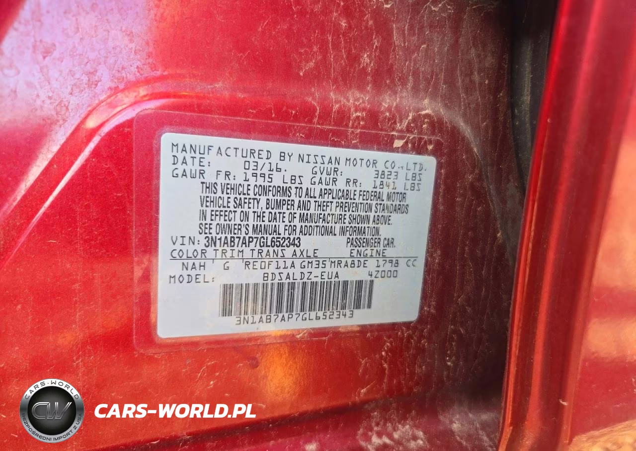 2016 Nissan Sentra Sv VIN:3N1AB7AP7GL652343 - 12
