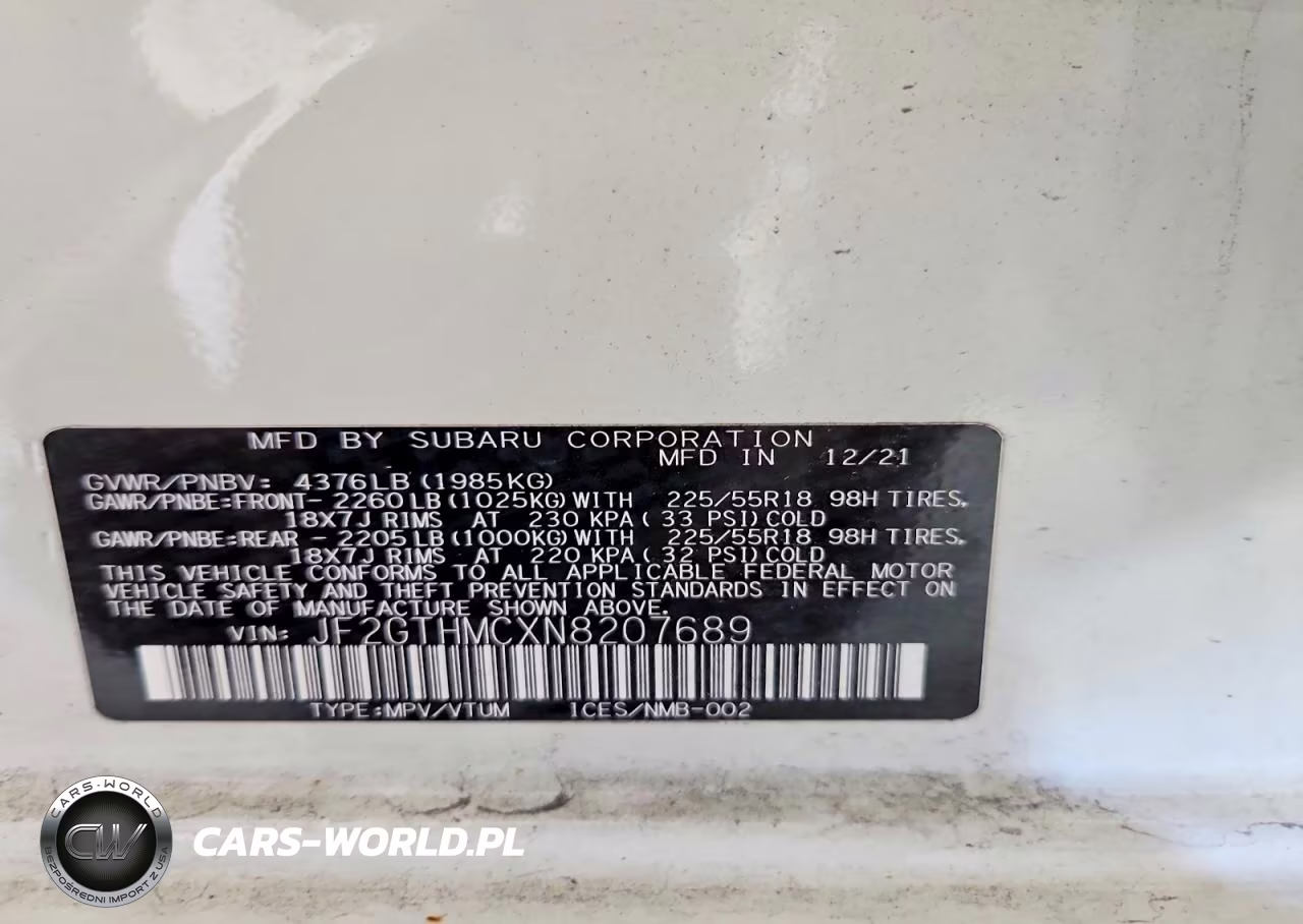 2022 Subaru Crosstrek Limited VIN:JF2GTHMCXN8207689 - 12