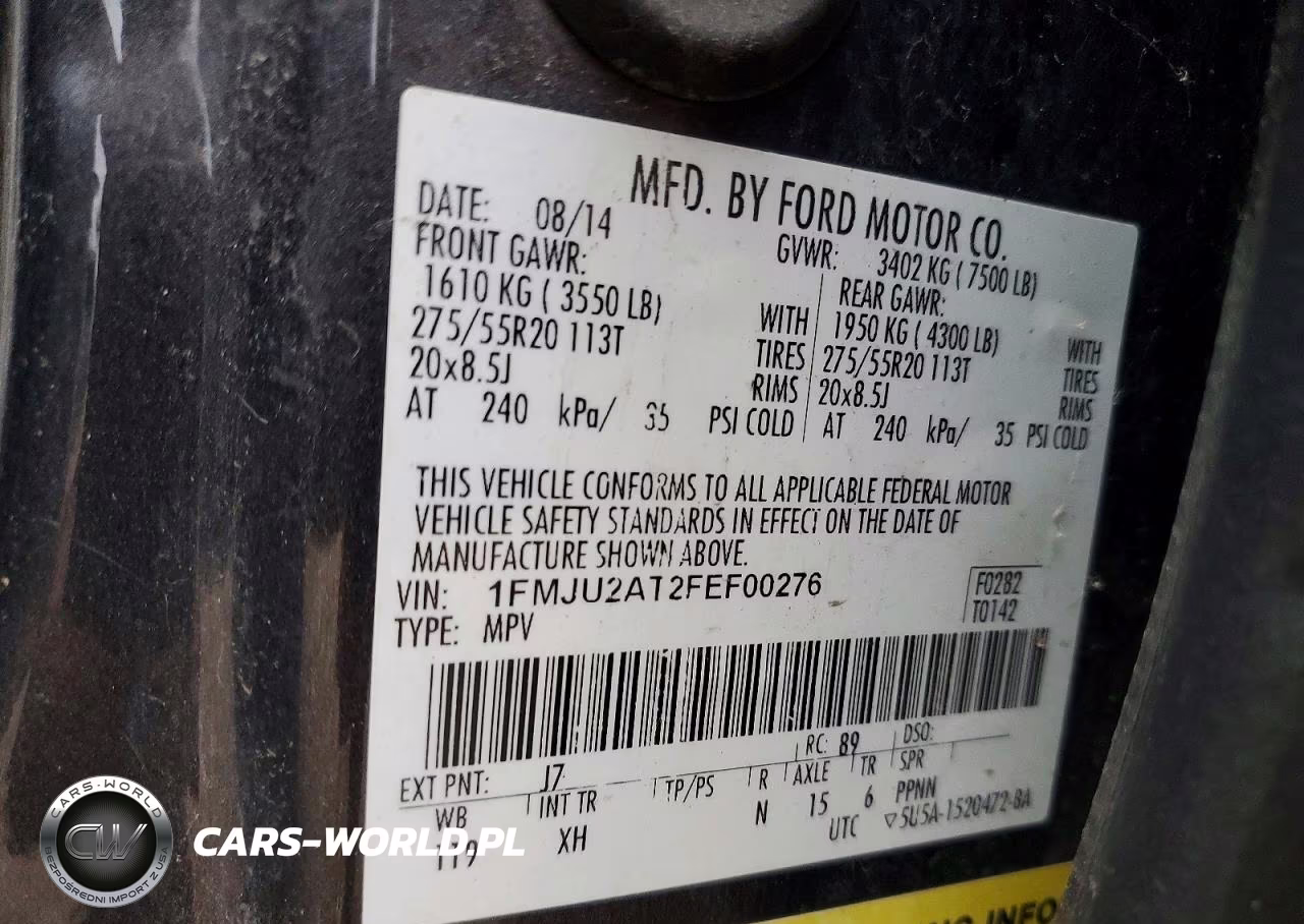 2015 Ford Expedition Limited VIN:1FMJU2AT2FEF00276 - 13