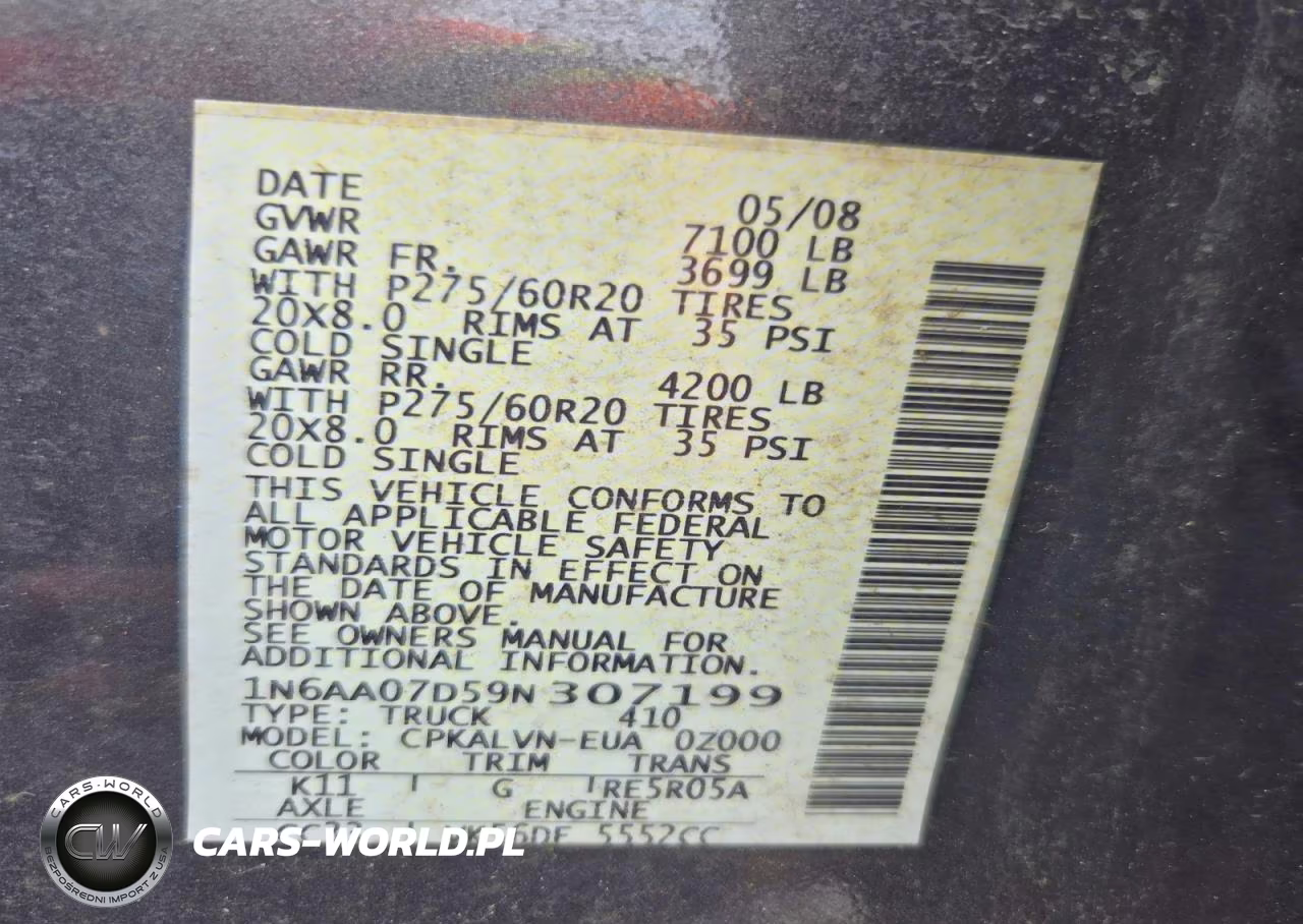 2009 Nissan Titan Xe VIN:1N6AA07D59N307199 - 13