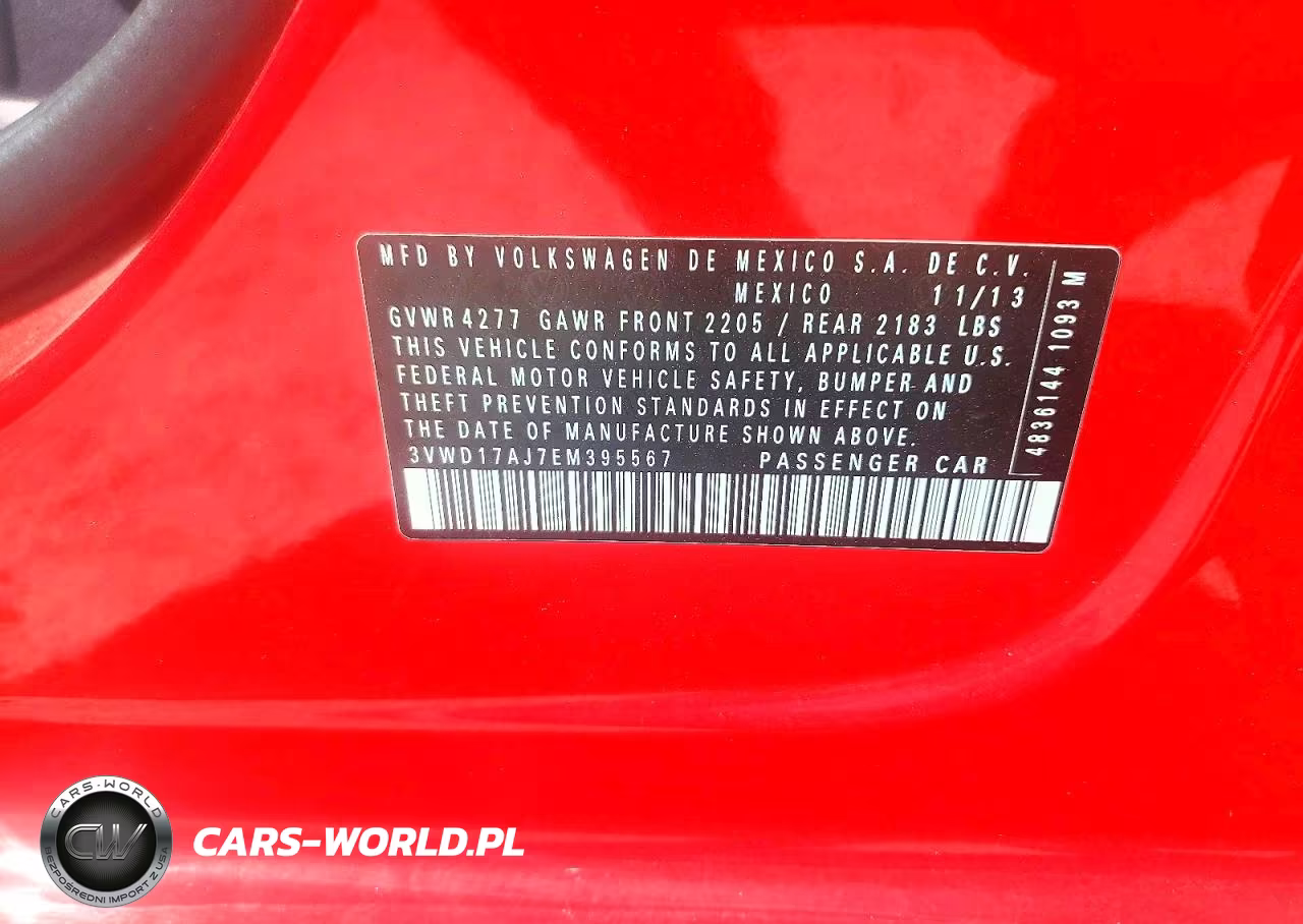 2014 Volkswagen Jetta Se VIN:3VWD17AJ7EM395567 - 12