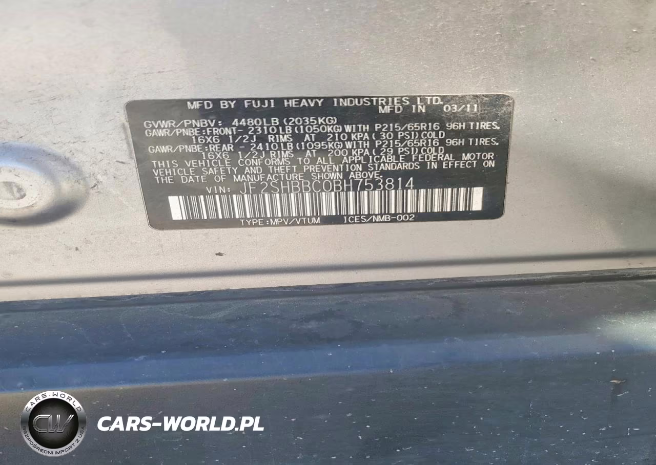 2011 Subaru Forester 2.5X VIN:JF2SHBBC0BH753814 - 13
