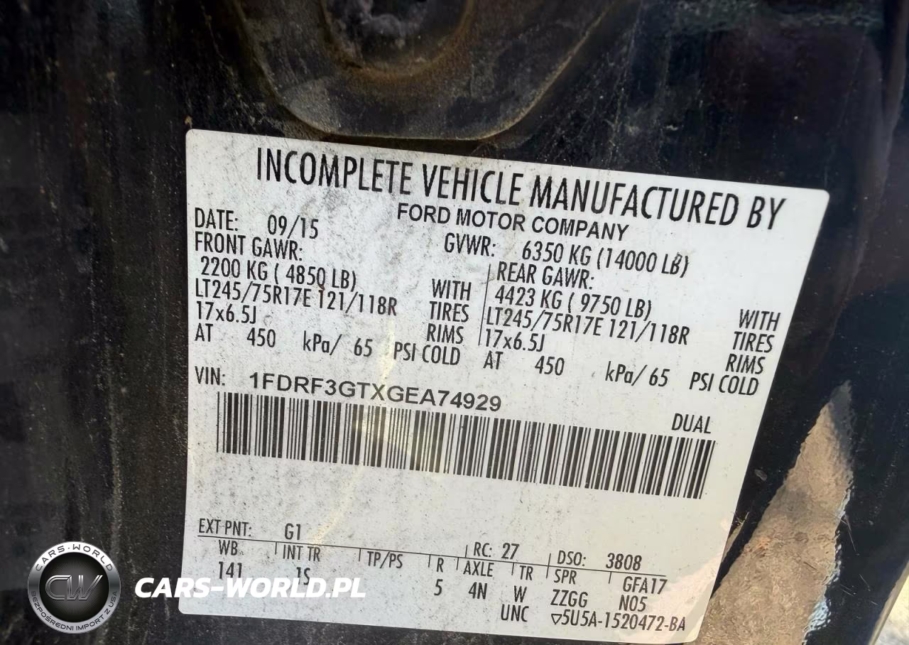 2016 Ford F350 Super Duty VIN:1FDRF3GTXGEA74929 - 10