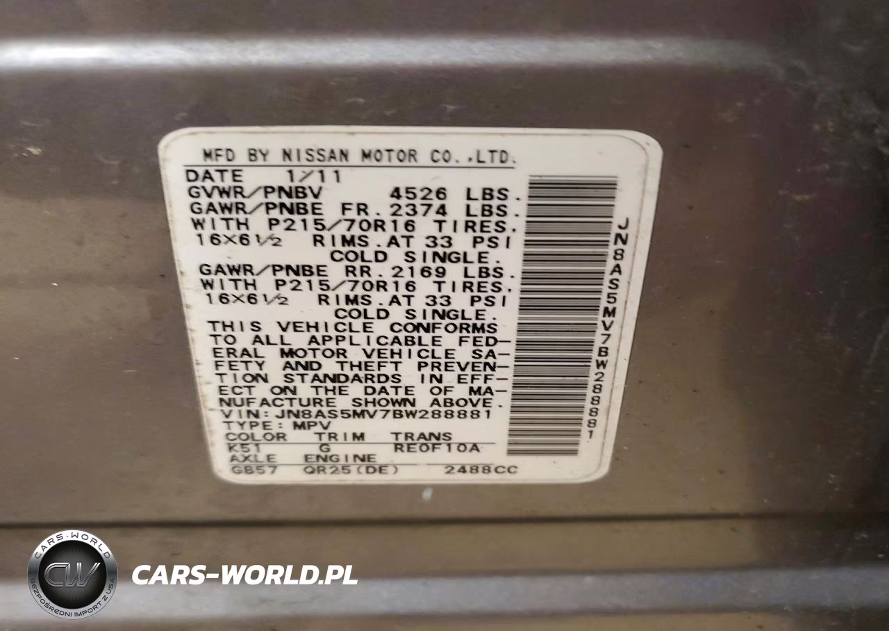 2011 Nissan Rogue S VIN:JN8AS5MV7BW288881 - 13
