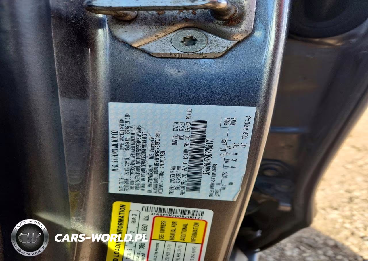 2013 Ford Fusion Se VIN:3FA6P0H76DR206121 - 12