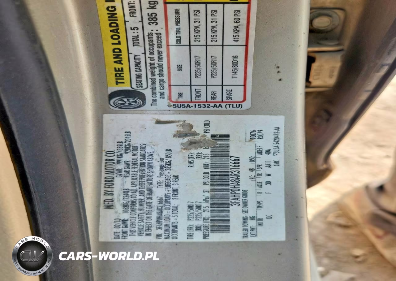 2010 Ford Fusion Se VIN:3FAHP0HA8AR316667 - 12