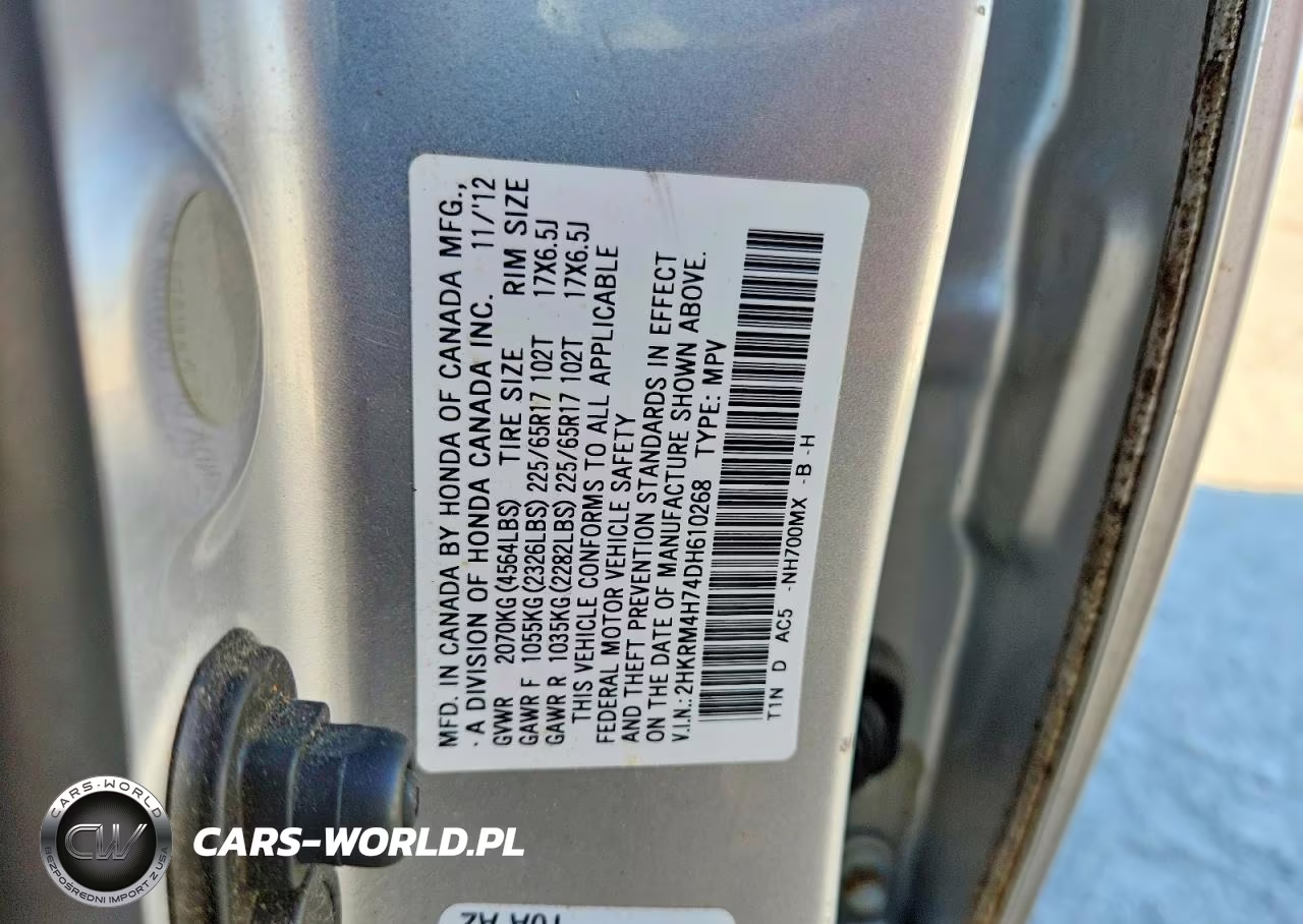 2013 Honda Cr-V VIN:2HKRM4H74DH610268 - 13